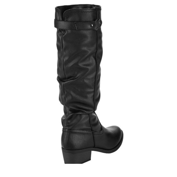 Time and Tru Leather Slouch Tall Boots Size 10 - Picture 2 of 14